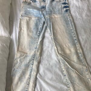 SouthPole Jeans Mens 34x30 Blue Washed Out Distressed Stretch Denim Skinny